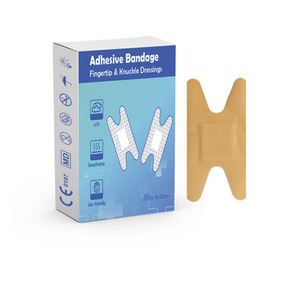 kopen 20-stuks verpakking Band-aid Hoge elasticiteit Zonder knelling Op maat bedrukte pleister Elastisch type Flexibele stof pleisters online manufacture