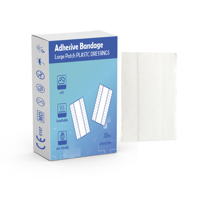 Buy Heavy Duty 10*6cm Non-Woven Band-Aid Antibacterial Waterproof Flex-Fabric Protects Scrapes Cuts Latex-Free online manufacture