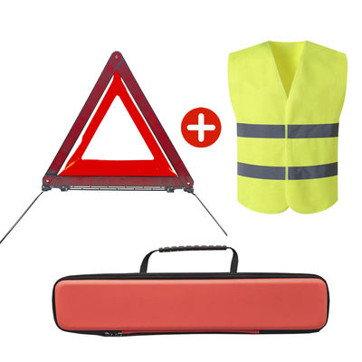 Buy EVA Box Car Warning Triangle Reflective Vest 2 in 1/safety Vest and Car Warning Triangle online manufacture