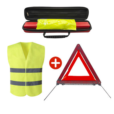 Buy EVA Box Car Triangle Warning Sign Reflective Vest Two in One Safety Vest / Car Triangle Warning Sign / in Line with EU Standards online manufacture