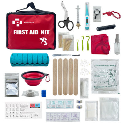 Buy Manufacturers Medical Supplies First Aid Kit for Pets Home Outdoor Dog Emergency Bag with Tick Remover online manufacture