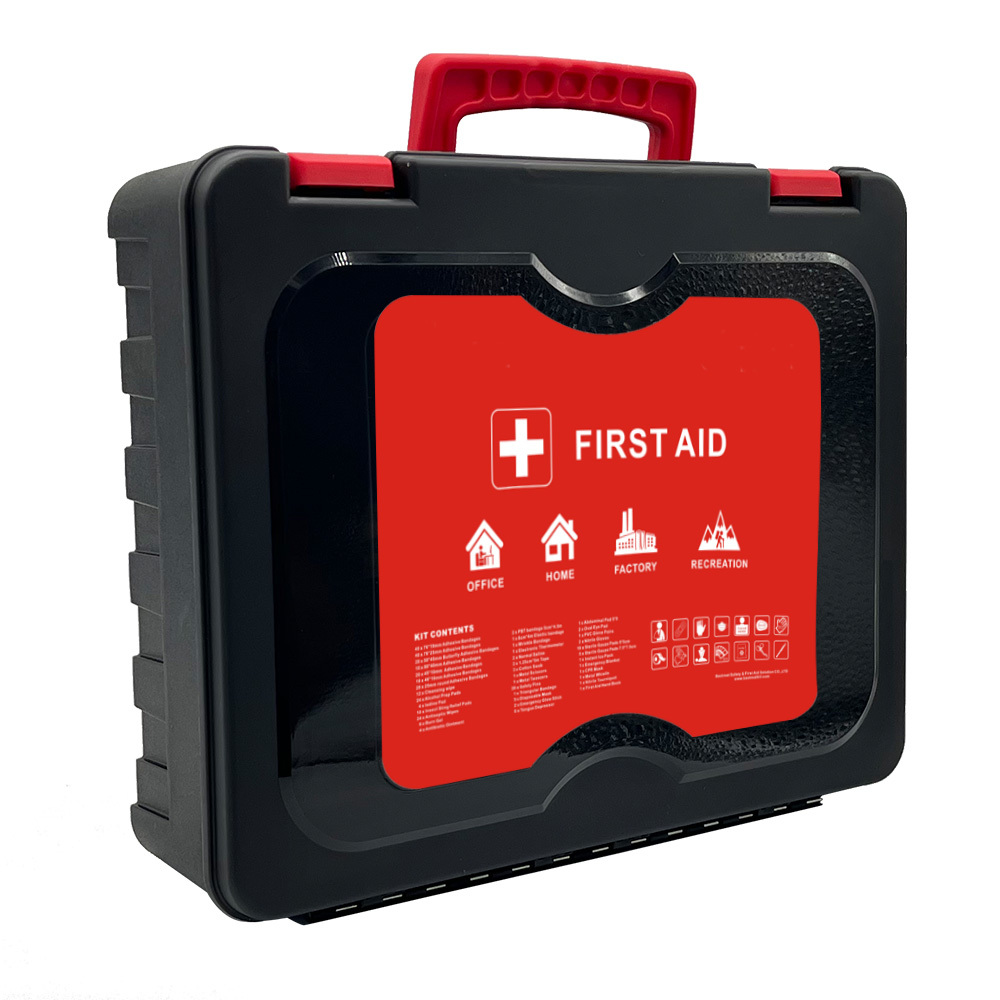 Basic Home First Aid Kit Red Black Medical Emergency Kit For Home