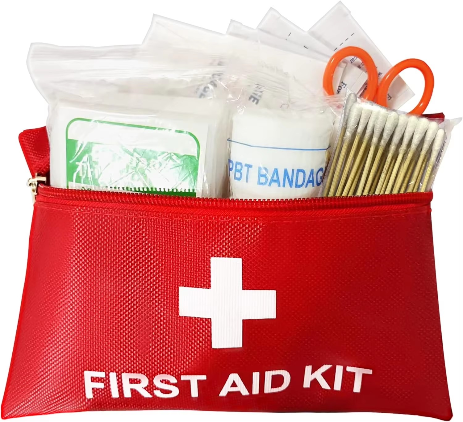Portable First-aid Packet Outdoor Survival First Aid Kits Emergency Bag with Gauze Bandage Band Aid Camping Hiking Travelling