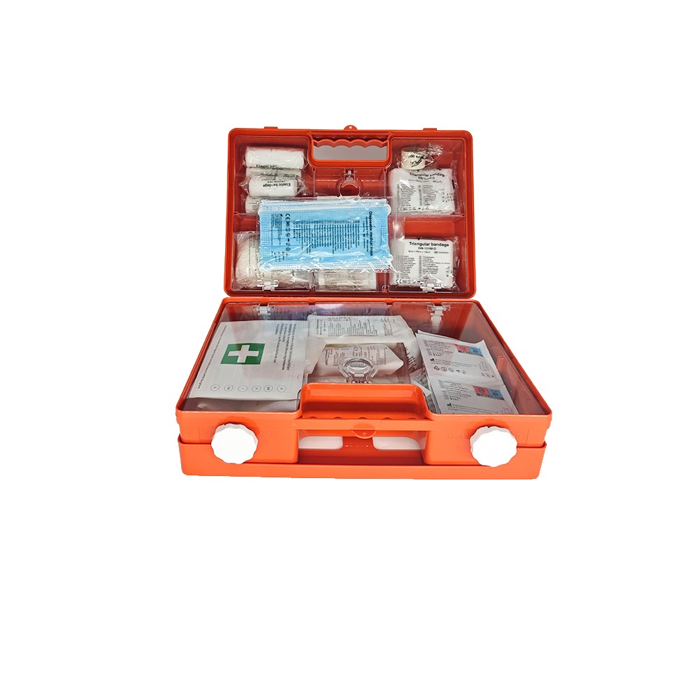 Workplace Plastic MDR DIN13157 Standard Medical First Aid Box Waterproof Portable Emergency Tactical Trauma First Aid Kit