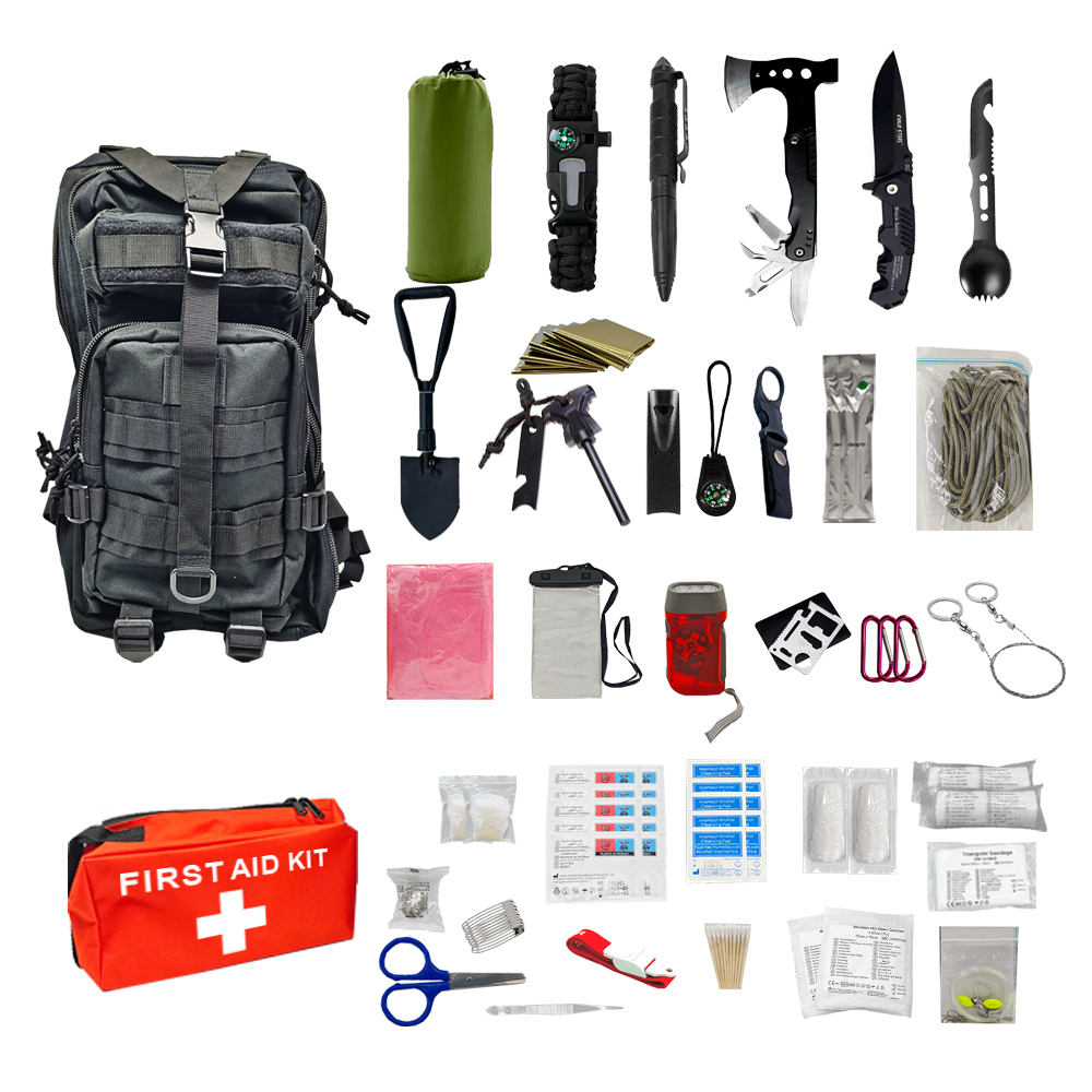 Waterproof Tactical Disaster Survival Kit USB Port Hiking Survival Kit ISO13485