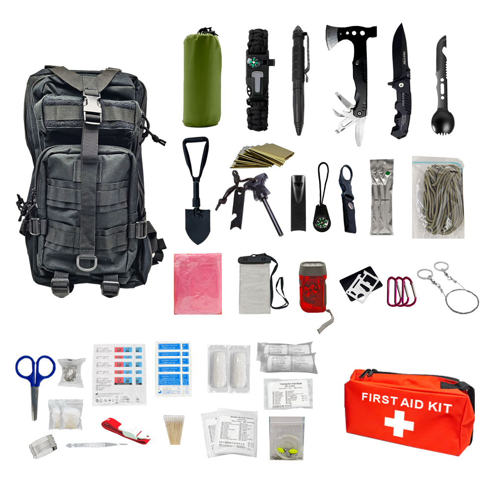 Outdoor Travel Disaster Preparedness Kit Medical Waterproof Tactical Backpack
