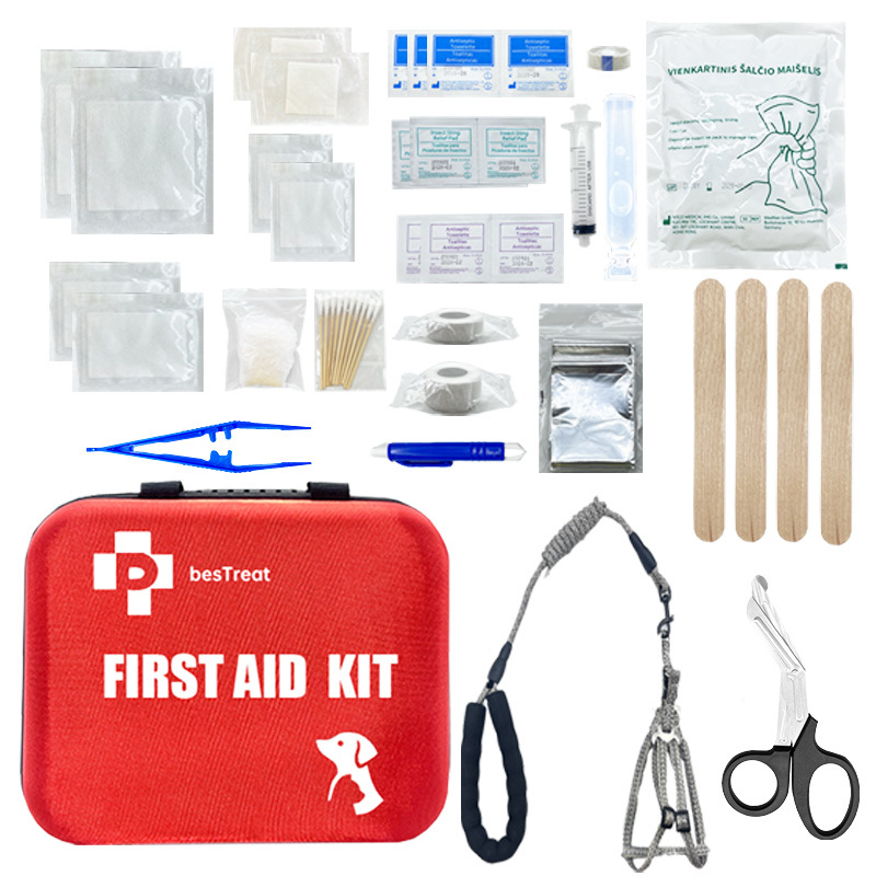 Emergency Care Veterinary Instrument First Aid Kit for Pet Owners with Dogs