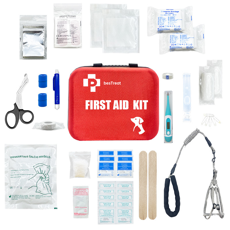 CE Emergency Pet First Aid 23cm Care First Aid Kit Customer'S Logo